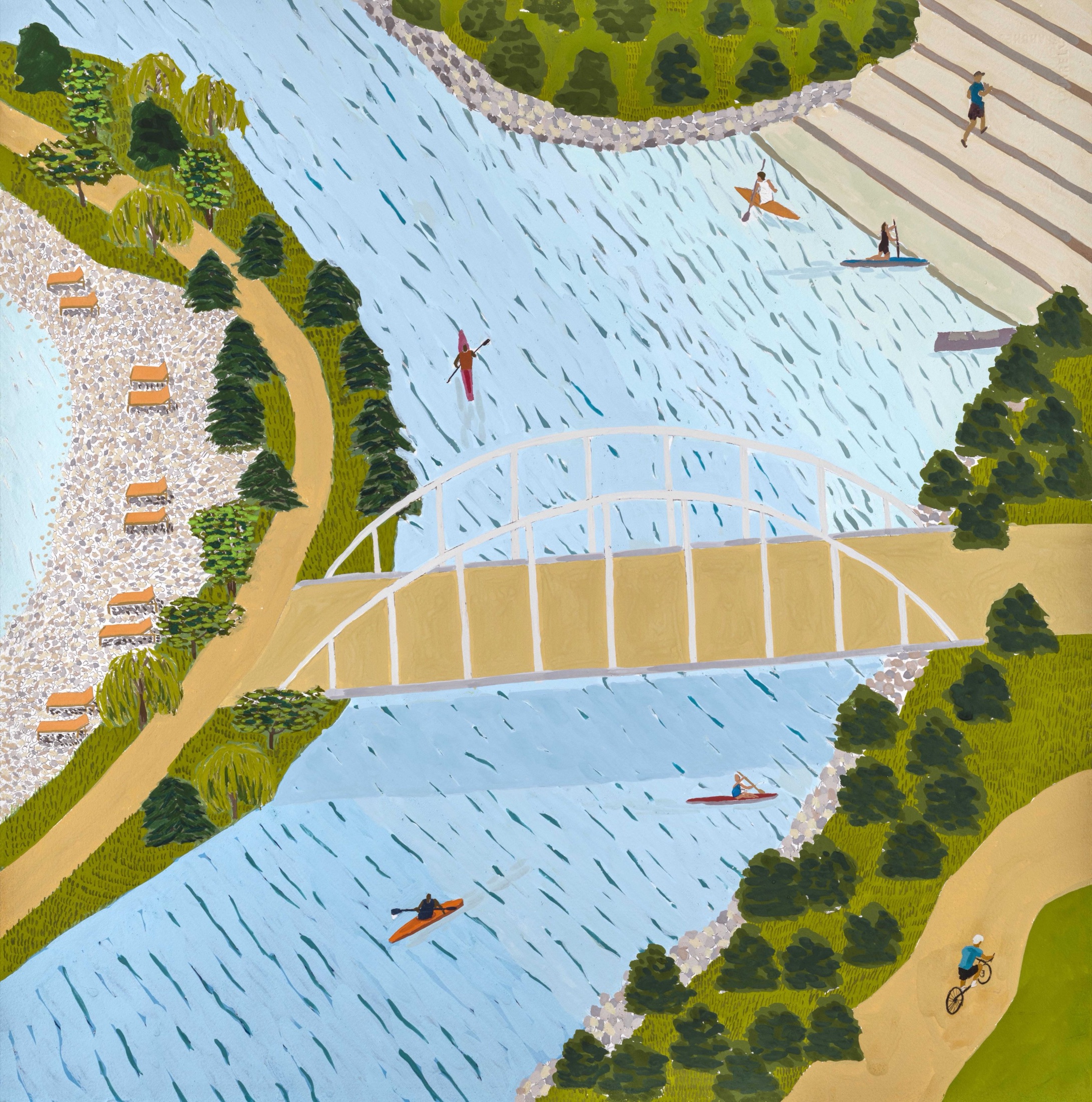 Artist's concept of the Lakeview Village signature bridge